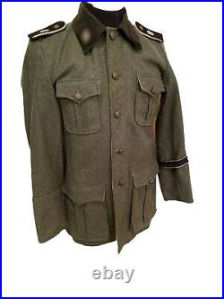 Wwii Ww2 German M36 Wool Tunic & Breeches Suspenders Reenactors Size Large 44