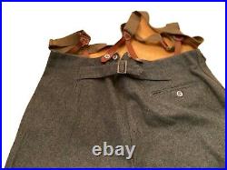 Wwii Ww2 German M36 Wool Tunic & Breeches Suspenders Reenactors Size Large 44