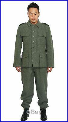 Wwii Ww2 German M43 Em Wool Field Military Uniform Set Tunic & Trousers S