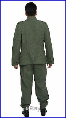 Wwii Ww2 German M43 Em Wool Field Military Uniform Set Tunic & Trousers S