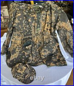 XL Waffen SS Planetree Reversible Camouflage Smock/ Type 2 With Cap